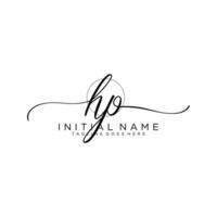 Initiale hp feminin Logo Sammlungen Vorlage. Handschrift Logo von Initiale Unterschrift, Hochzeit, Mode, Schmuck, Boutique, Blumen- und botanisch mit kreativ Vorlage zum irgendein Unternehmen oder Geschäft. vektor