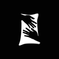 Kissen Logo, Bett und Schlaf Design, Vektor Illustration von Traum Symbol