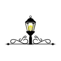 Laterne Lampe Logo Design, Leben Beleuchtung Vektor, Lampe Logo Illustration, Produkt Marke, retro Jahrgang vektor