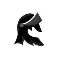 spartansk logotyp design, vektor viking väktare kämpe, enkel grekisk krigare hjälm