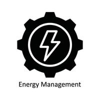 energi förvaltning vektor fast ikon design illustration. natur och ekologi symbol på vit bakgrund eps 10 fil