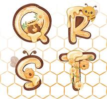 Biene Alphabet Illustration Geburtstag Clip Art Vektor