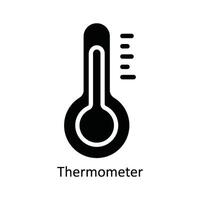 Thermometer Vektor solide Symbol Design Illustration. Natur und Ökologie Symbol auf Weiß Hintergrund eps 10 Datei