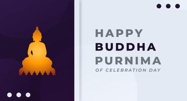 Lycklig buddha purnima dag firande vektor design illustration för bakgrund, affisch, baner, reklam, hälsning kort