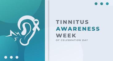 Tinnitus Bewusstsein Woche Feier Vektor Design Illustration zum Hintergrund, Poster, Banner, Werbung, Gruß Karte