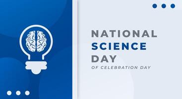National Wissenschaft Tag Feier Vektor Design Illustration zum Hintergrund, Poster, Banner, Werbung, Gruß Karte