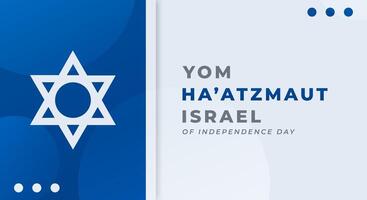 yom ha'atzmaut Israel Unabhängigkeit Tag Feier Vektor Design Illustration zum Hintergrund, Poster, Banner, Werbung, Gruß Karte