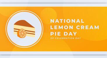 National Zitrone Sahne Kuchen Tag Feier Vektor Design Illustration zum Hintergrund, Poster, Banner, Werbung, Gruß Karte