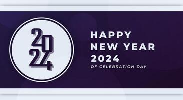 glücklich Neu Jahr 2024 Feier Vektor Design Illustration zum Hintergrund, Poster, Banner, Werbung, Gruß Karte
