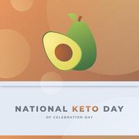 National Keto Tag Feier Vektor Design Illustration zum Hintergrund, Poster, Banner, Werbung, Gruß Karte