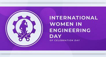 International Frauen im Ingenieurwesen Tag Vektor Design Illustration zum Hintergrund, Poster, Banner, Werbung, Gruß Karte