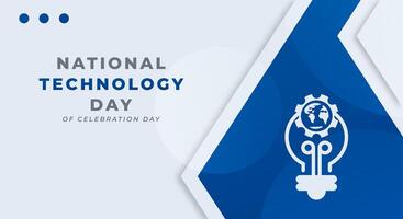 National Technologie Tag Feier Vektor Design Illustration zum Hintergrund, Poster, Banner, Werbung, Gruß Karte