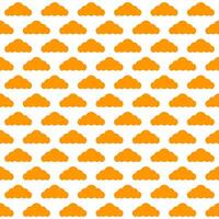 Orange Wolke. Wolke Muster. Wolke Muster Hintergrund. Wolke Hintergrund. nahtlos Muster. zum Hintergrund, Dekoration, Geschenk Verpackung vektor