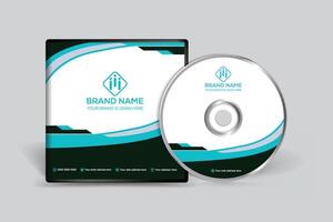 företag CD omslag design och blå Färg vektor