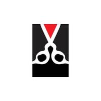 Schere Logo, Schneiden Werkzeuge Vektor, Friseur Rasierer Schere einfach Design, Illustration Vorlage Symbol vektor