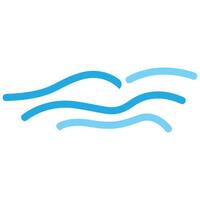 Wasser Welle Logo, Ozean Welle einfach Design, Vektor Symbol Illustration Vorlage