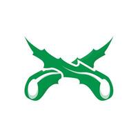 aloe vera logotyp, grön växt hälsa design, vektor illustration symbol