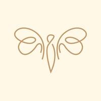 Libelle Logo, fliegend Tier Design, Insekt Vektor Illustration Vorlage