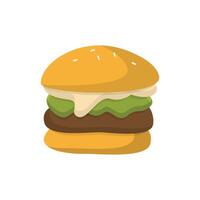 Burger Logo, schnell Essen Design, Brot und Fleisch Vektor Illustration Symbol Vorlage