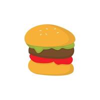 Burger Logo, schnell Essen Design, Brot und Fleisch Vektor Illustration Symbol Vorlage