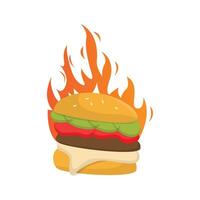 Burger Logo, schnell Essen Design, Brot und Fleisch Vektor Illustration Symbol Vorlage