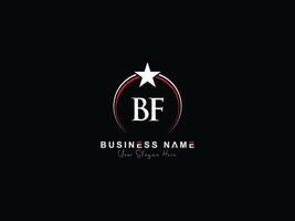 Initiale bf Luxus Geschäft Logo, feminin Star Kreis bf Logo Brief Vektor Symbol