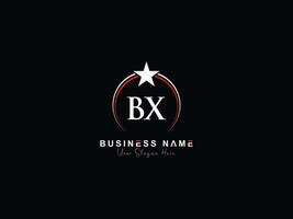 Initiale bx Luxus Geschäft Logo, feminin Star Kreis bx Logo Brief Vektor Symbol