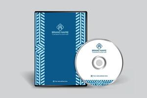 blå elegant företags- dvd omslag design vektor