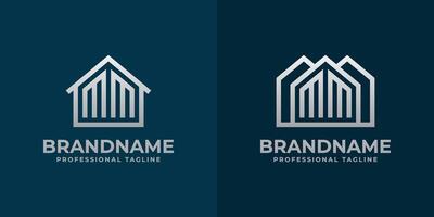 Brief mm Zuhause Logo Satz. geeignet zum irgendein Geschäft verbunden zu Haus, echt Anwesen, Konstruktion, Innere mit mm Initialen. vektor