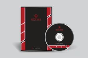 korporativ rot und schwarz Farbe DVD Startseite Design vektor