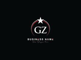 minimal Brief gz Logo Stern, Prämie Luxus gz Kreis Logo Symbol Vektor