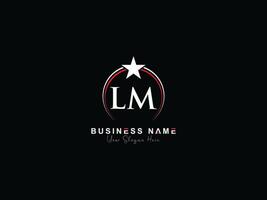 Star Kreis lm Luxus Logo, minimalistisch lm Logo Brief Vektor Kunst