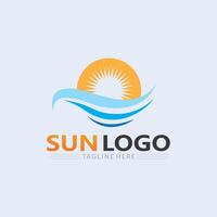 Sonne Logo und Sonne Vektor Illustration Symbol