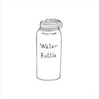 handgemalt Wasser Flasche, isoliert Vektor Illustration