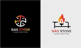 Gas Brenner Symbol, Küche Gas Herd, Kochen Anleitung Glyphe Symbol, Ofen Linie Symbol, Feuer Gas Herd Symbol Logo Design runden Kreis Symbol Feuer Flamme Logo Design Ideen vektor