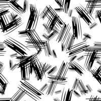 nahtlos Muster mit schwarz Bleistift Pinselstriche vektor