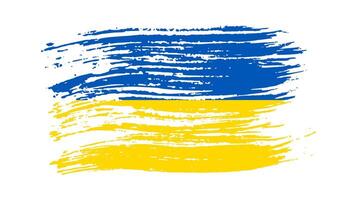 ukrainische Nationalflagge im Grunge-Stil vektor