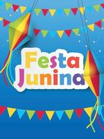 festa junina bakgrund vektorillustration vektor