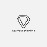 abstrakt Diamant Logo von Linien. vektor