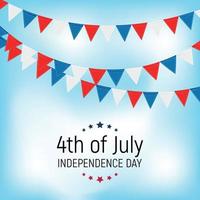 4. Juli, Unabhängigkeitstag der Vereinigten Staaten. alles gute zum geburtstag amerika. Vektor-Illustration vektor
