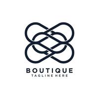 boutique logotyp design unik aning begrepp vektor