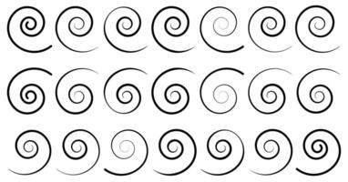 hand dragen klotter spiral illustration klottra virvel tecken. vektor