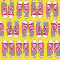 seamless mönster med skor på färg bakgrund vektor illustration