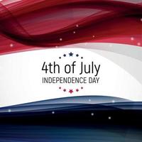 fjärde juli, USA:s självständighetsdag. grattis på födelsedagen amerika. vektor illustration