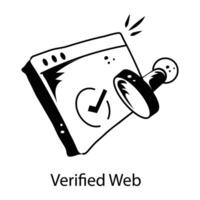 trendig verified webb vektor