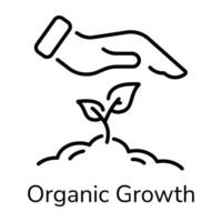 trendig organisk tillväxt vektor