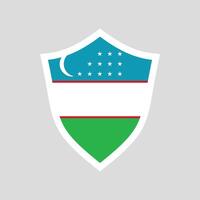 Usbekistan Flagge im Schild gestalten Rahmen vektor