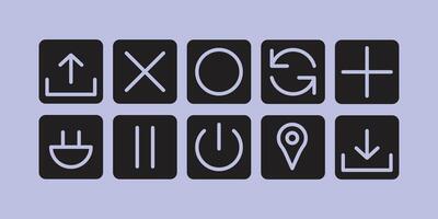 uppsättning av logotyp symbol ikon illustration minimalistisk design vektor