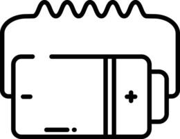 Batterie Gliederung Illustration vektor