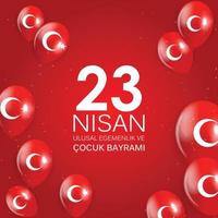 23 nisan cocuk baryrami. turkiska 23 april barns dag vektorillustration vektor